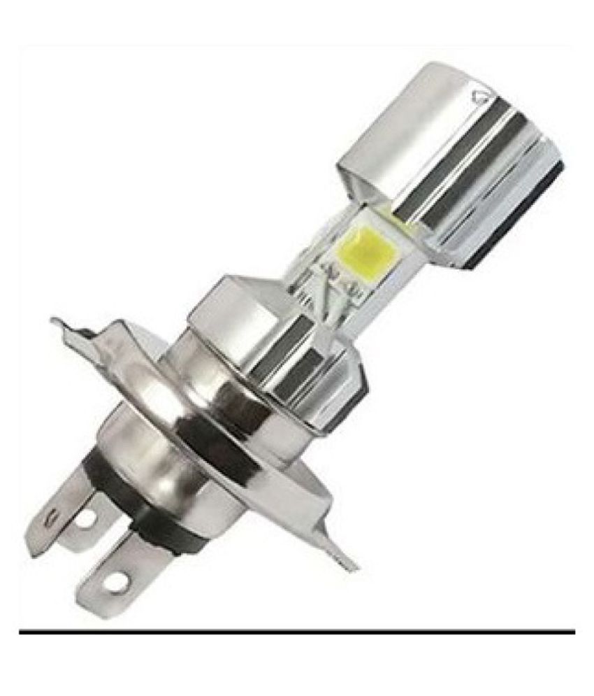 Speedwave Silver Missile Hi Low Beam H4 Bike Bulb Motorcycle LED