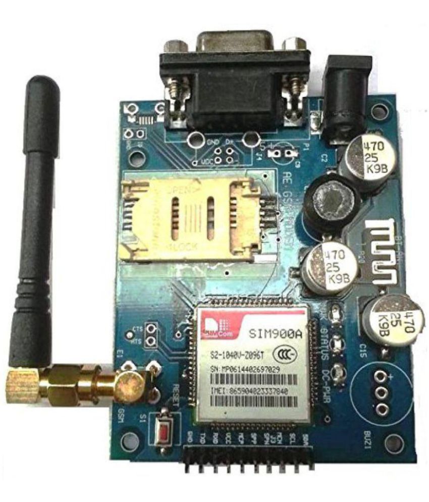 Matlogix Sim 900A Gsm Modem Module With Sma Antenna Mic Input, Line