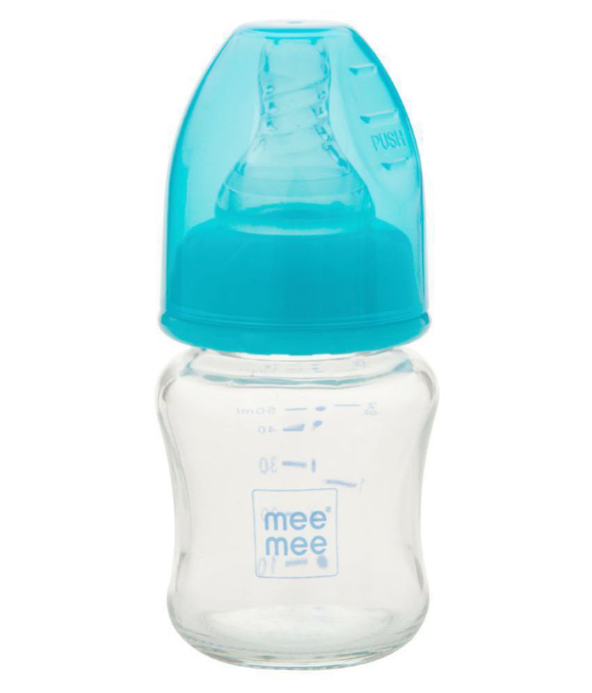     			Mee Mee 60ml Premium Glass Feeding Bottle (Blue) for New Born Baby