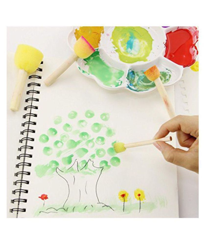 28x Sponge Painting Brush Educational Painting Tool Set for Toddler Children