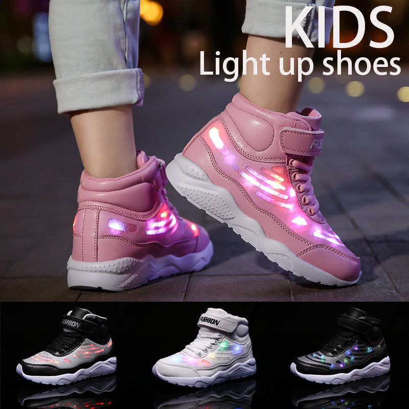 Kids Fashion Colorful Led Shoes Light 