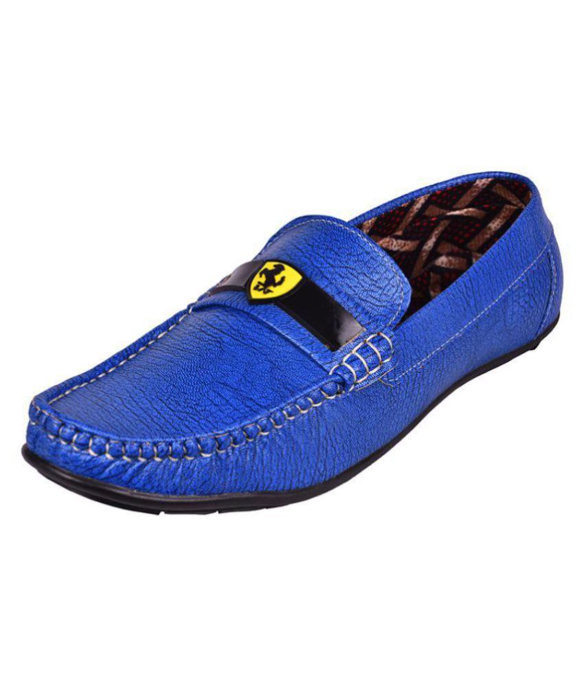 MESSI Blue Loafers - Buy MESSI Blue Loafers Online at Best Prices in ...