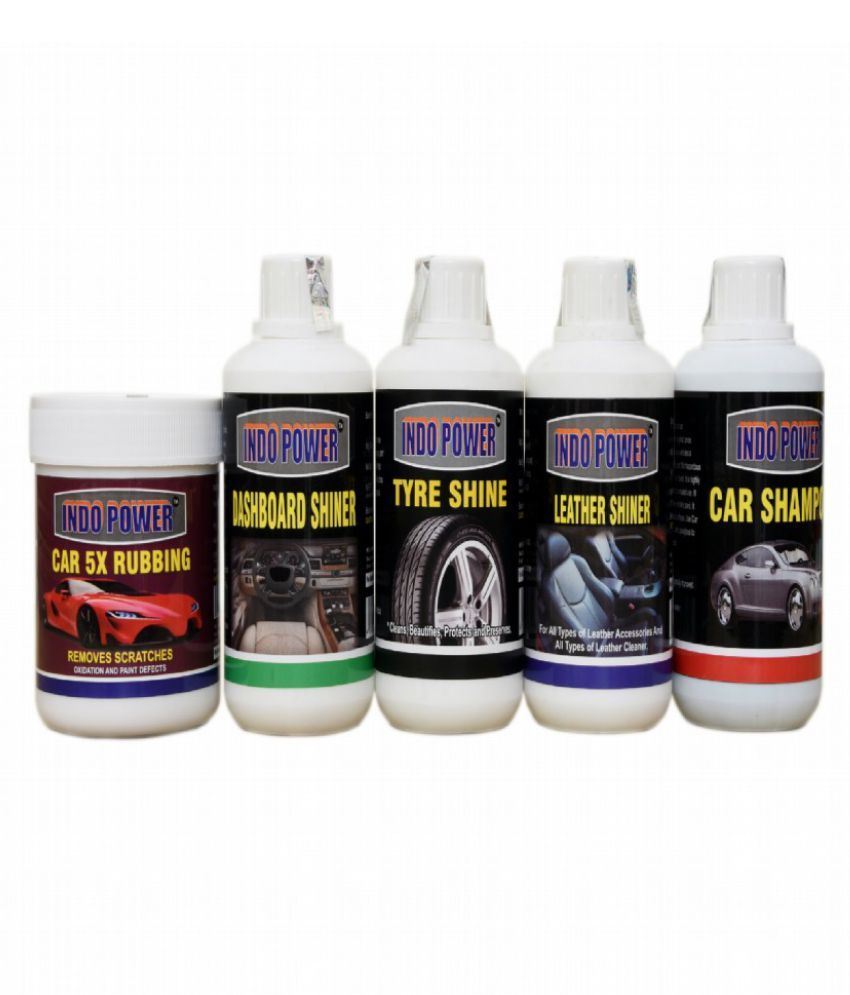 CAR 5X RUBBING POLISH 250ml.+ DASHBOARD SHINER 250ml.+ TYRE SHINER