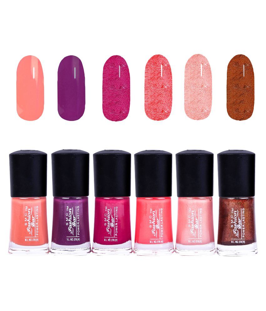 SMC FASHION BAR Nail Polish Premium 6 colour Nail Polish Matte 54 ml ...