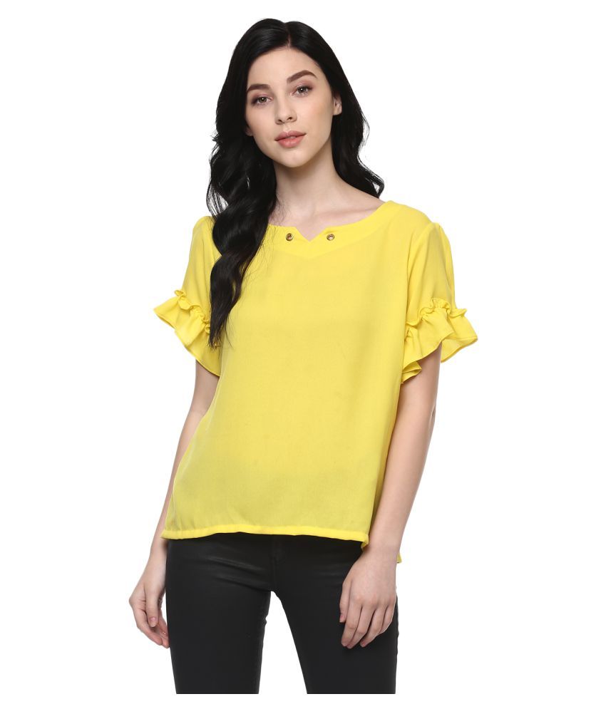     			Zima Leto Polyester Regular Tops - Yellow