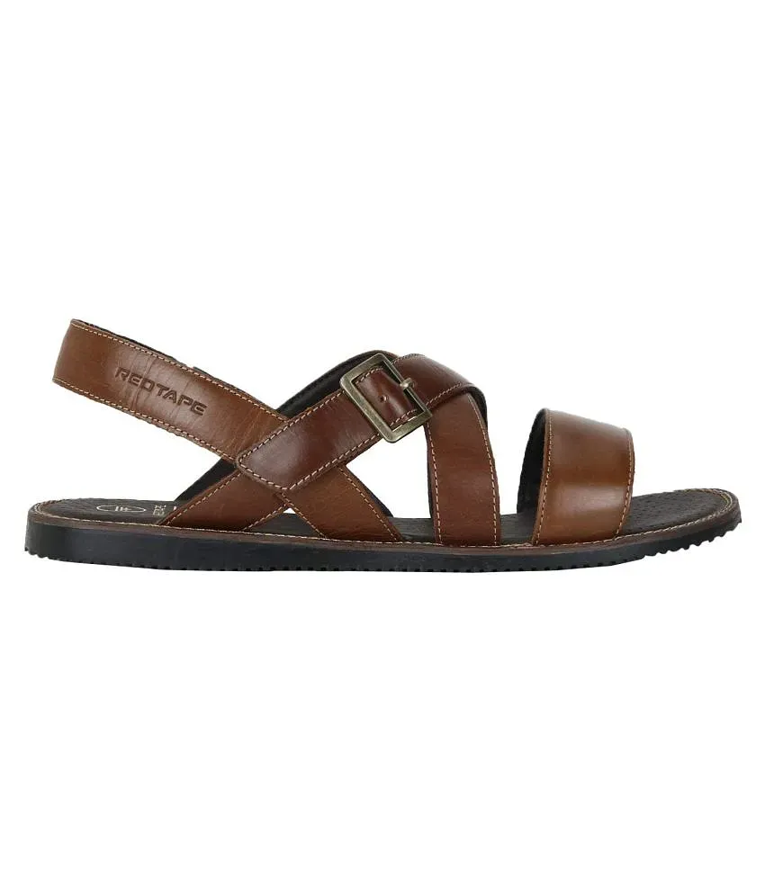 Buy RED TAPE Brown Mens Casual Velcro Closure Sandal | Shoppers Stop