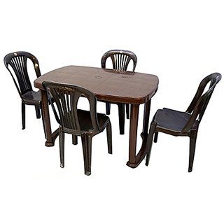 Trend Plastic 4 Seater Dinning Dining Table Chair Set Black Buy Trend Plastic 4 Seater Dinning Dining Table Chair Set Black Online At Best Prices In India On Snapdeal