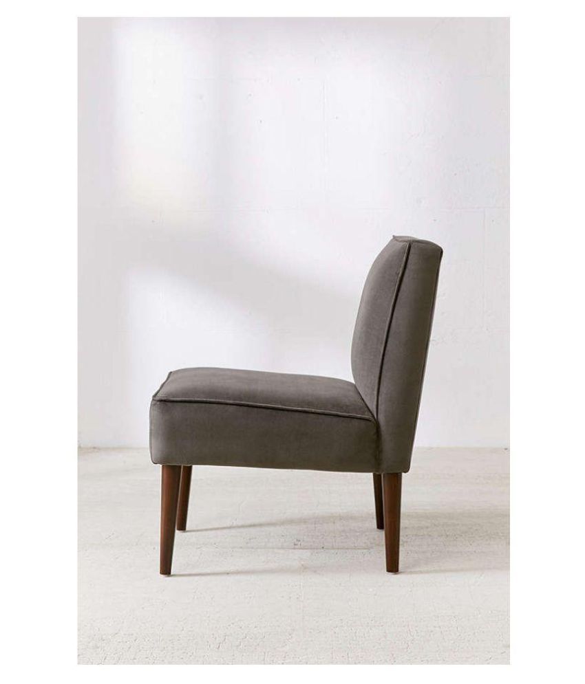 RippleWood Grey Velvet Chair - Buy RippleWood Grey Velvet Chair Online