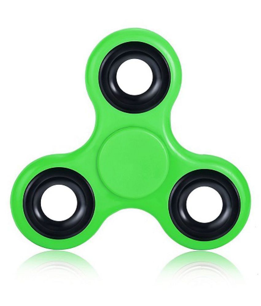 a green fidget spinner