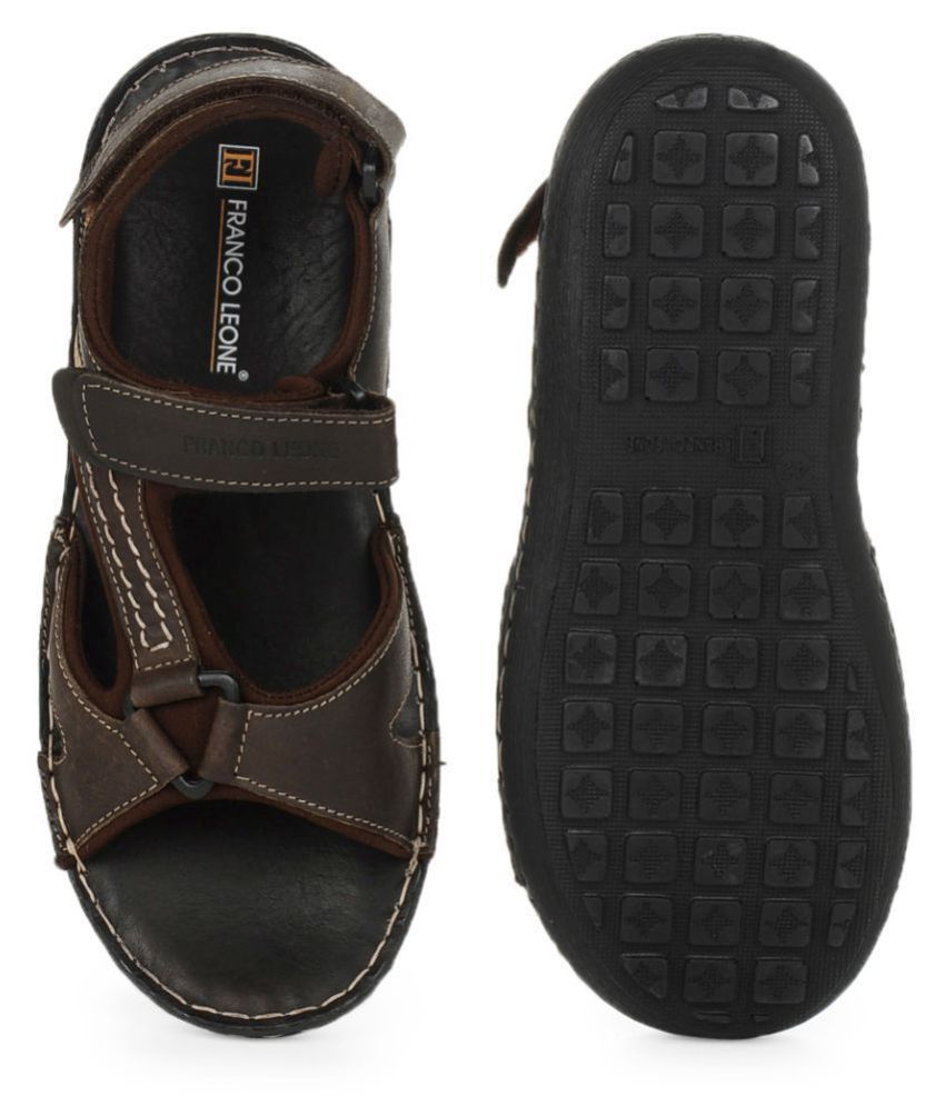 franco leone men's leather sandals and floaters