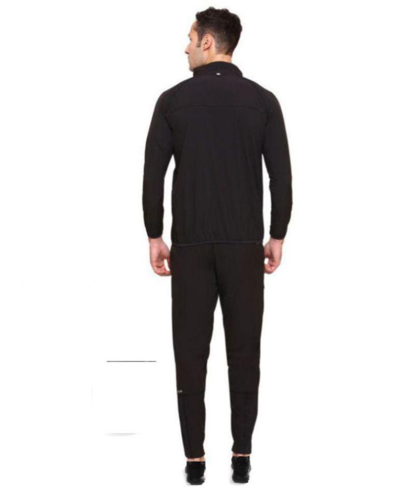 nike black polyester lycra tracksuit