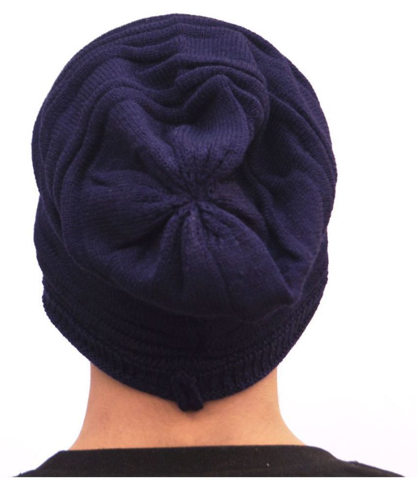 navy wool cap