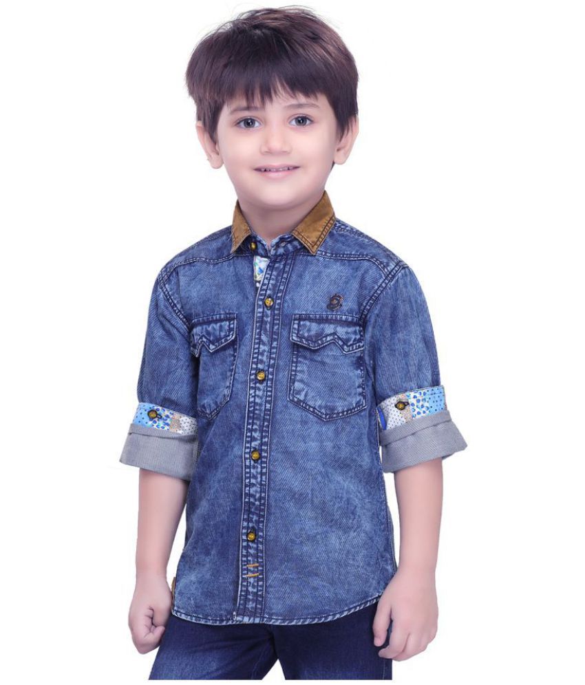 Kooka Kids Boys Full Sleeves Denim Shirt - Buy Kooka Kids Boys Full ...