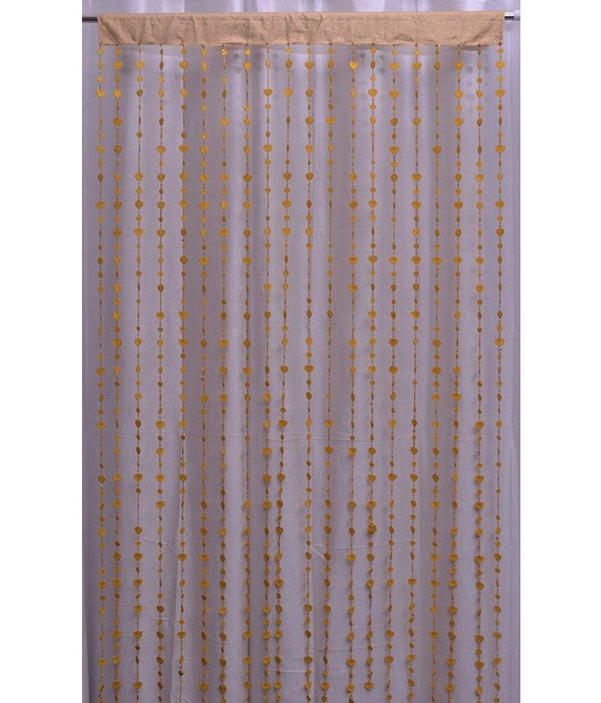 Yutiriti Fancy Yellow Heart Sparkling Plastic Strings Bead Hanging
