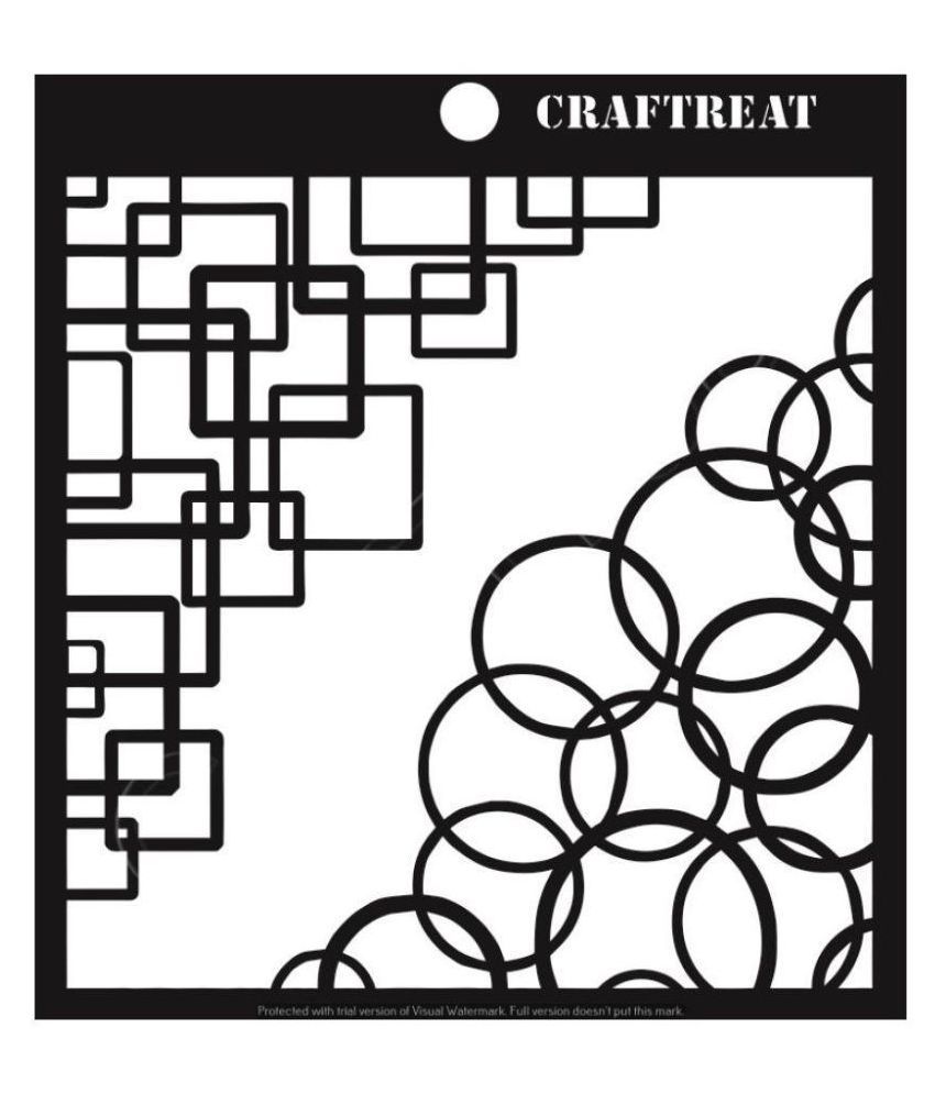 CrafTreat Stencil Retro Corners 6*6 Buy Online at Best Price in