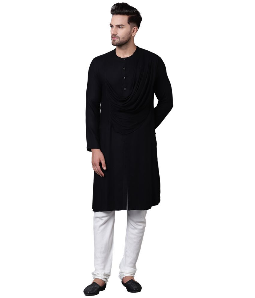 I Know Black Cotton Kurta Single - Buy I Know Black Cotton Kurta Single ...