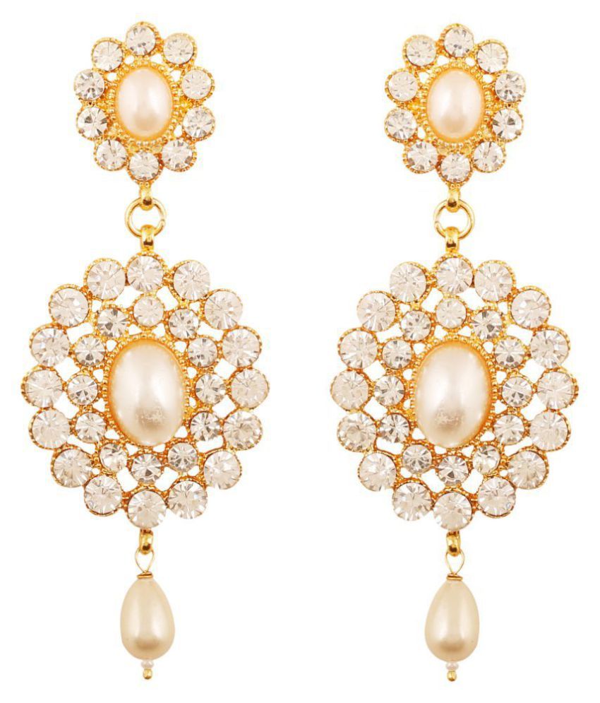 Touchstone Indian Bollywood Adorable Faux Pearls And White Crystals ...