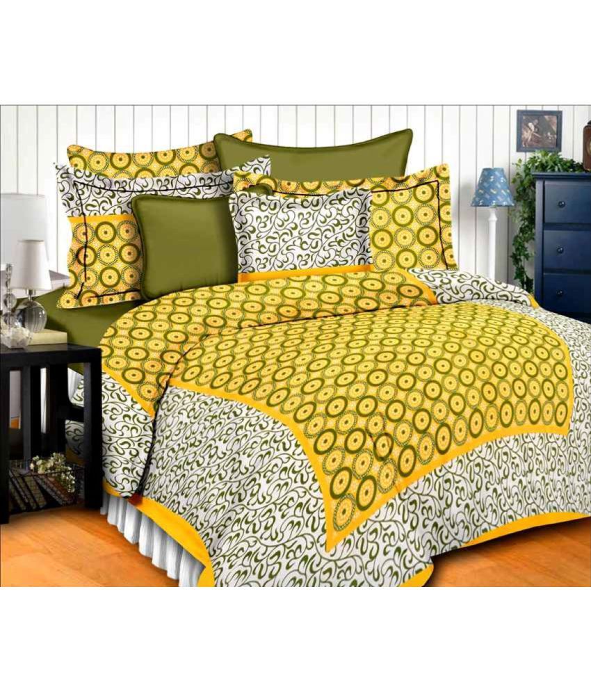 jaipuri bedsheet Cotton 2 Double Bedsheets with 4 Pillow Covers Buy