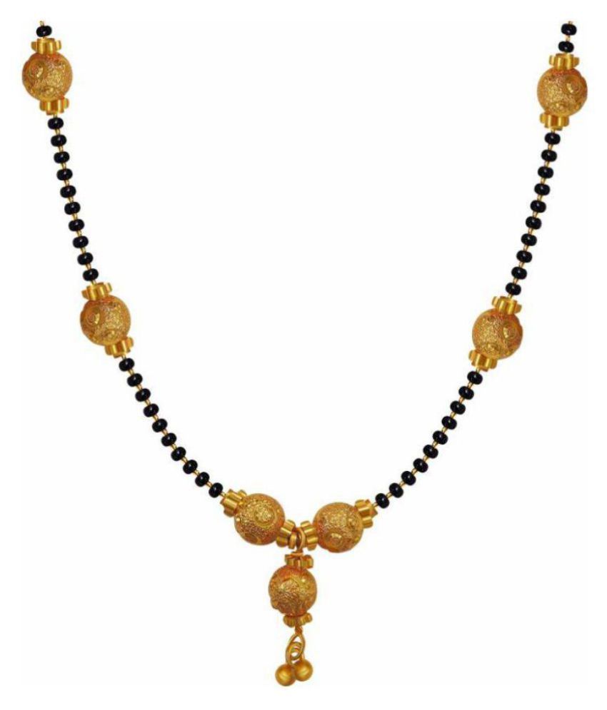     			FJ STYLE GOLD PLATED DESIGNER MANGALSUTRA CHAIN IN COPPER