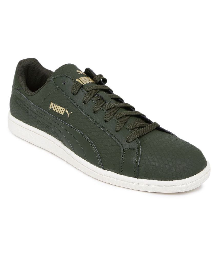 olive puma trainers