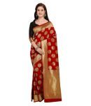 Shaily Retails Red and Brown Banarasi Silk Saree