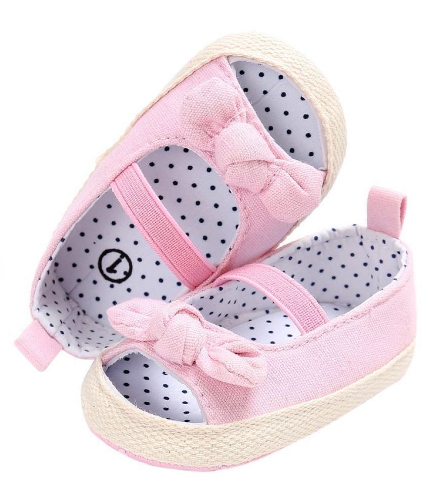 NEW BORN BABY GIRL JANE BOW SKID PROOF PEEP TOE SHOES Price in India ...