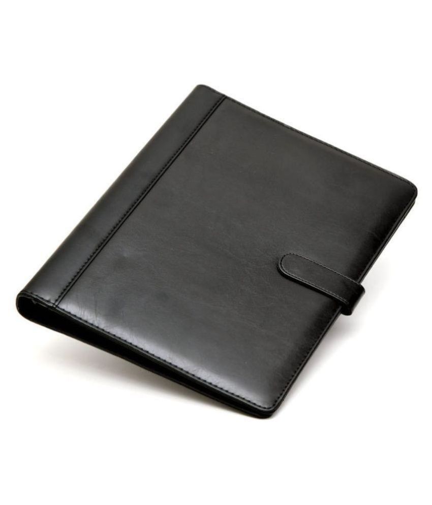 Vp S Leather 4 Ring Leaf Holder Padfolio Resume Portfolio Vp S Leather 4 Ring Leaf Holder Padfolio Resume Portfolio Folder With Calculator Matte Finish And Accent Stitching Black At Best