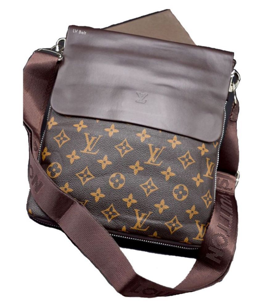 LV Belt Brown Casual Messenger Bag - Buy LV Belt Brown Casual Messenger Bag Online at Low Price ...