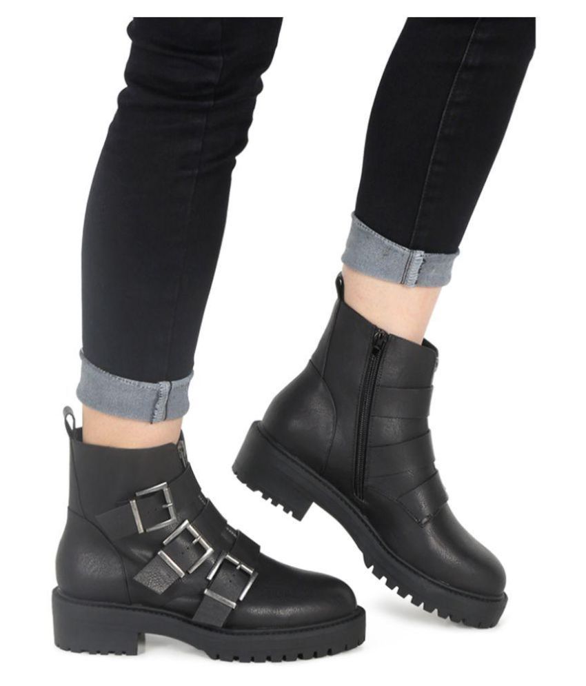 London Rag Black Ankle Length Chelsea Boots Price in India- Buy London ...