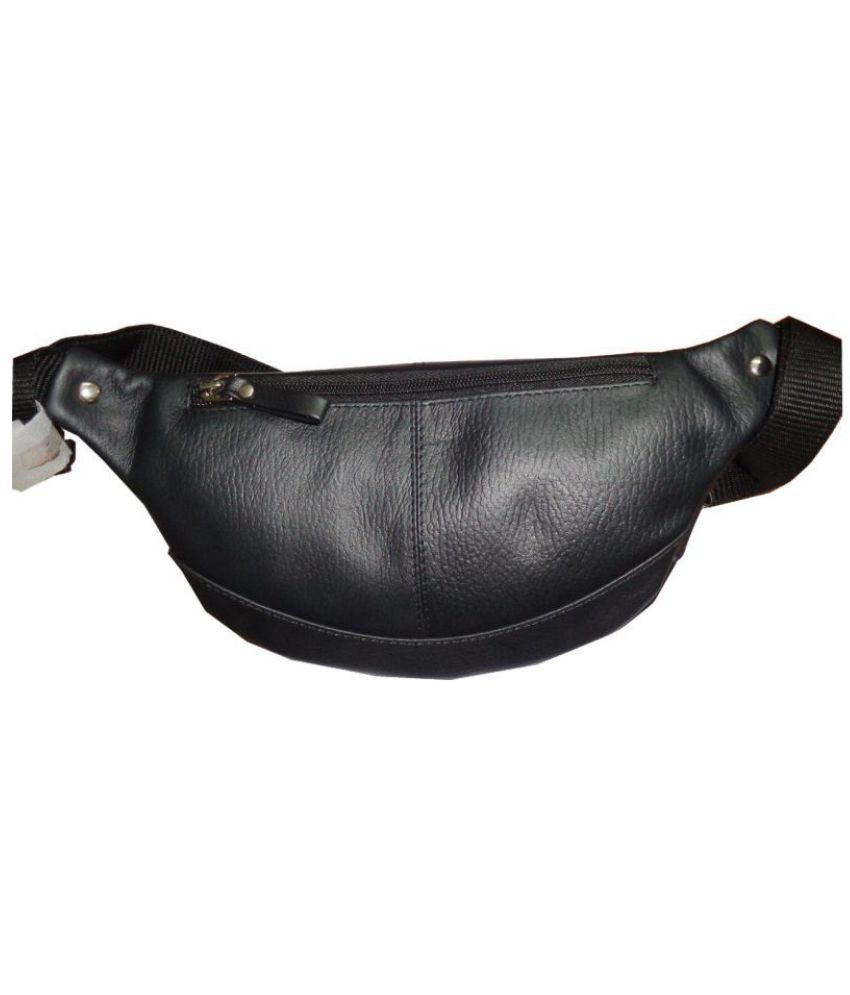 KAN Leather Black Waist Pouch Buy KAN Leather Black Waist Pouch
