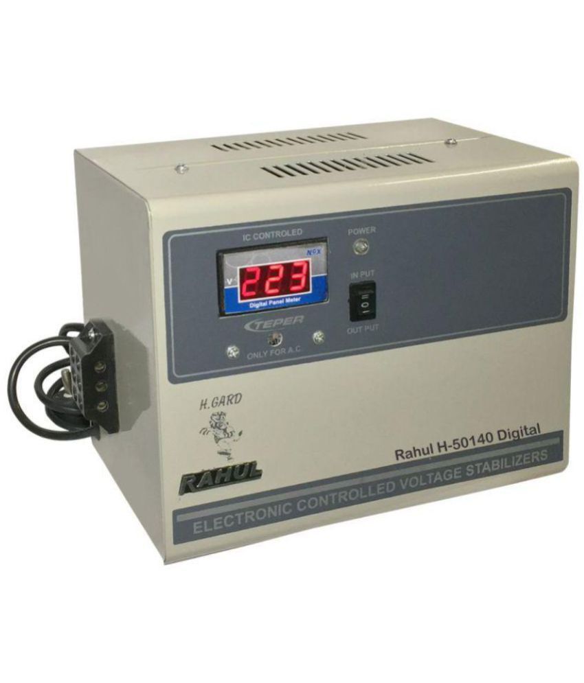 Rahul H 50140a Digital 18 Amp In Put 140 Volt 3 Booster Suitable For AC Above 1.5 Ton Stabilizer