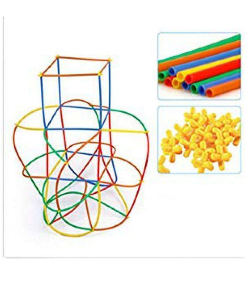 Buy Rose International Creative DIY Straw Build Blocks Toys Children