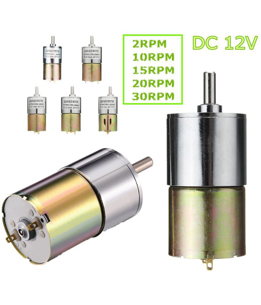 DC 12V 2RPM-1000RPM Powerful High Torque Electric Gear Box Motor Speed Reduction 