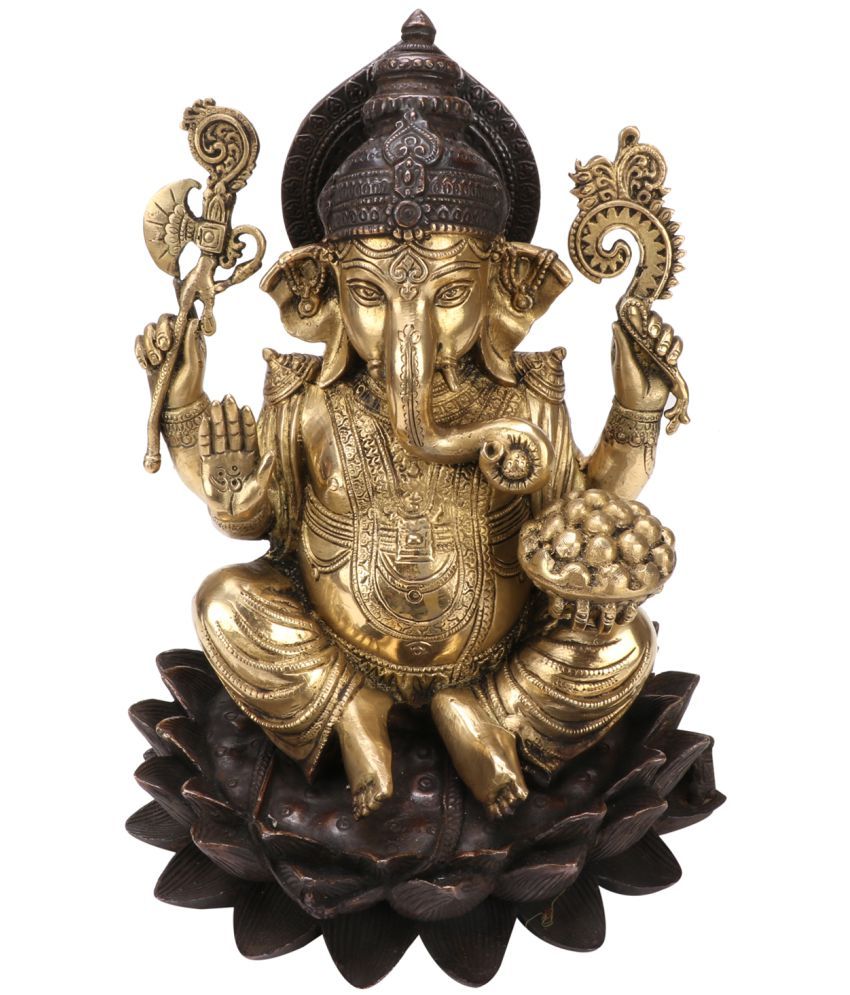 Kartique Ganesha Brass Idol: Buy Kartique Ganesha Brass Idol At Best ...