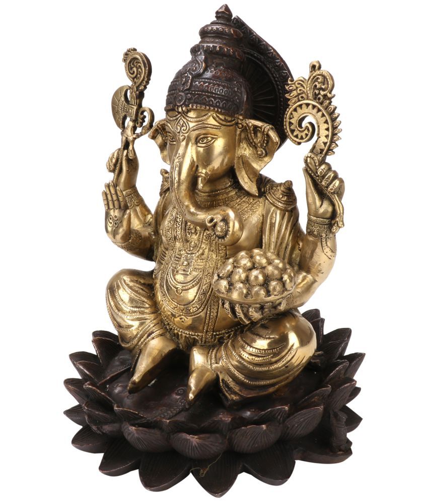 Kartique Ganesha Brass Idol: Buy Kartique Ganesha Brass Idol At Best ...