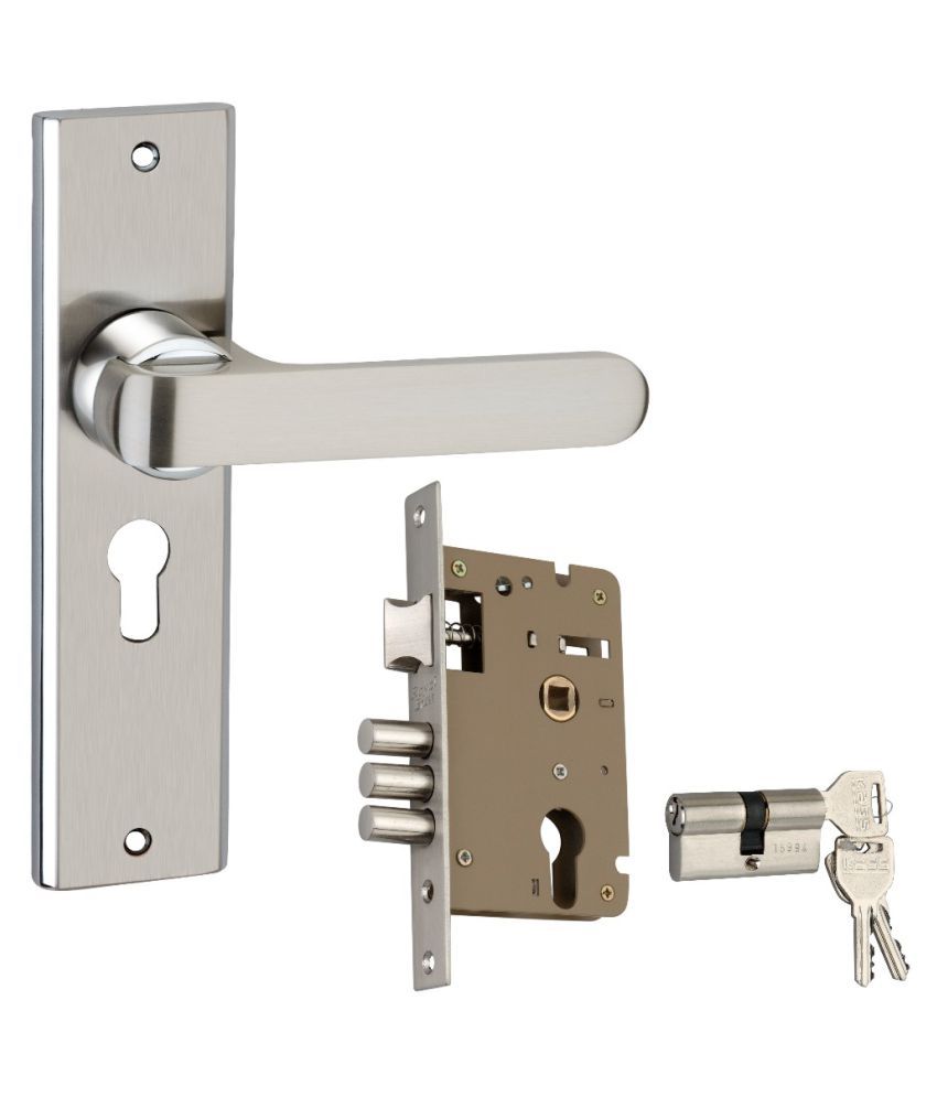 Buy Kass ( Queen Ky 120 ) Zinc Mortise Lock Set With Cp Silver Antique 