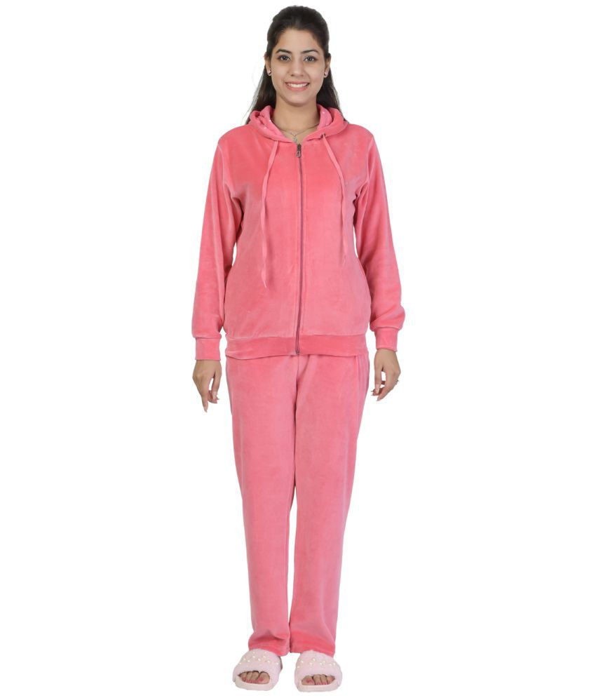    			Kaily Poly Cotton Tracksuits - Peach