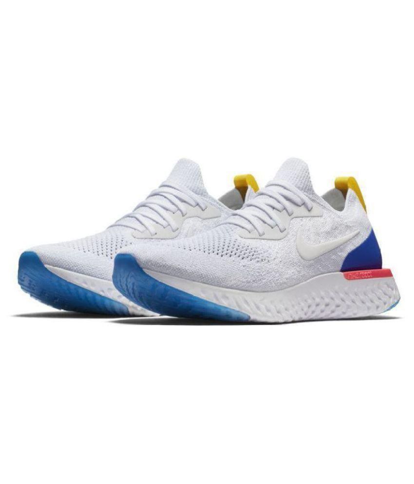 mens nike epic react flyknit white