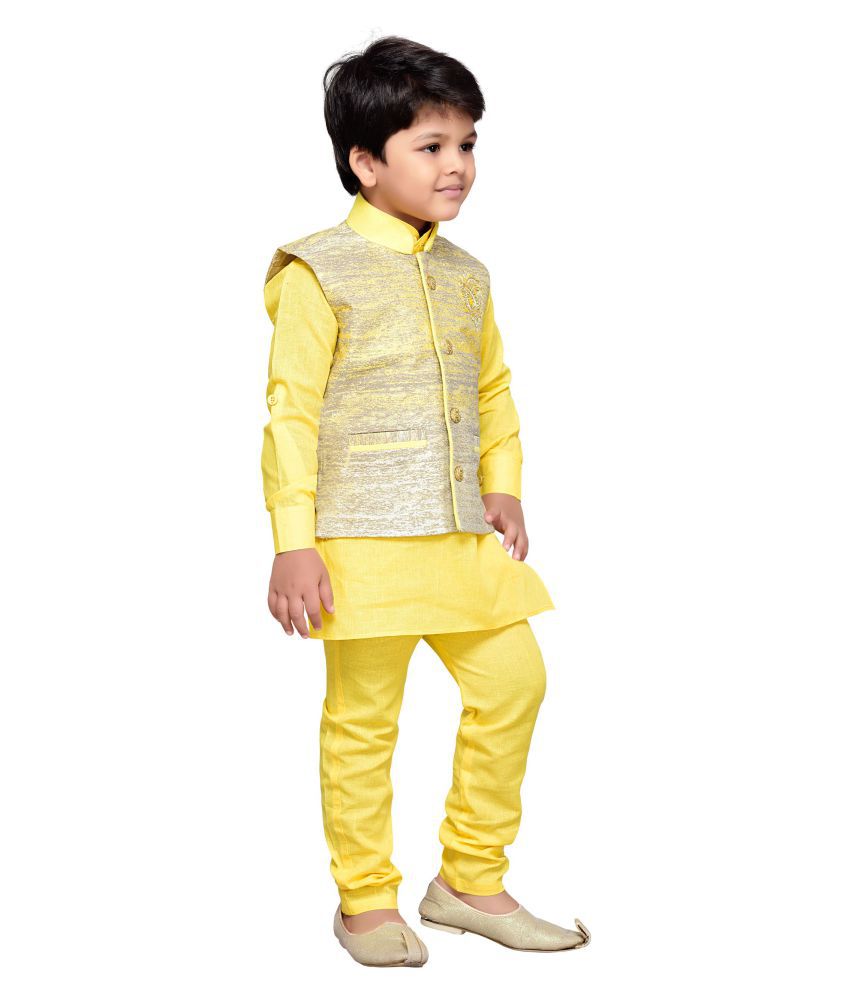 yellow kurta for baby boy