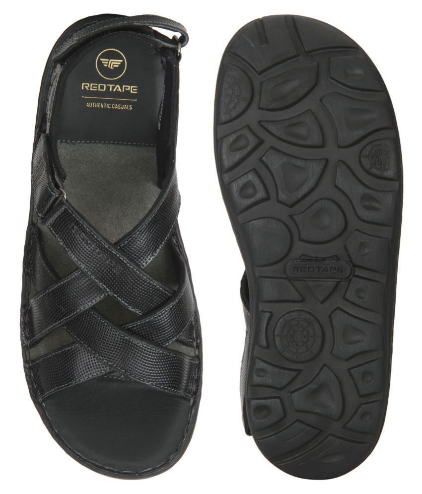 red tape men's leather sandals and floaters
