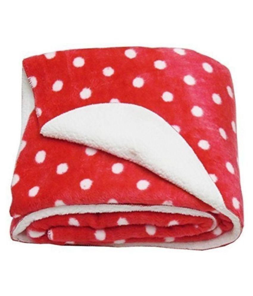     			Brandonn Red Fleece Baby AC Blanket ( 100 cm - 75 cm- 1 pcs)