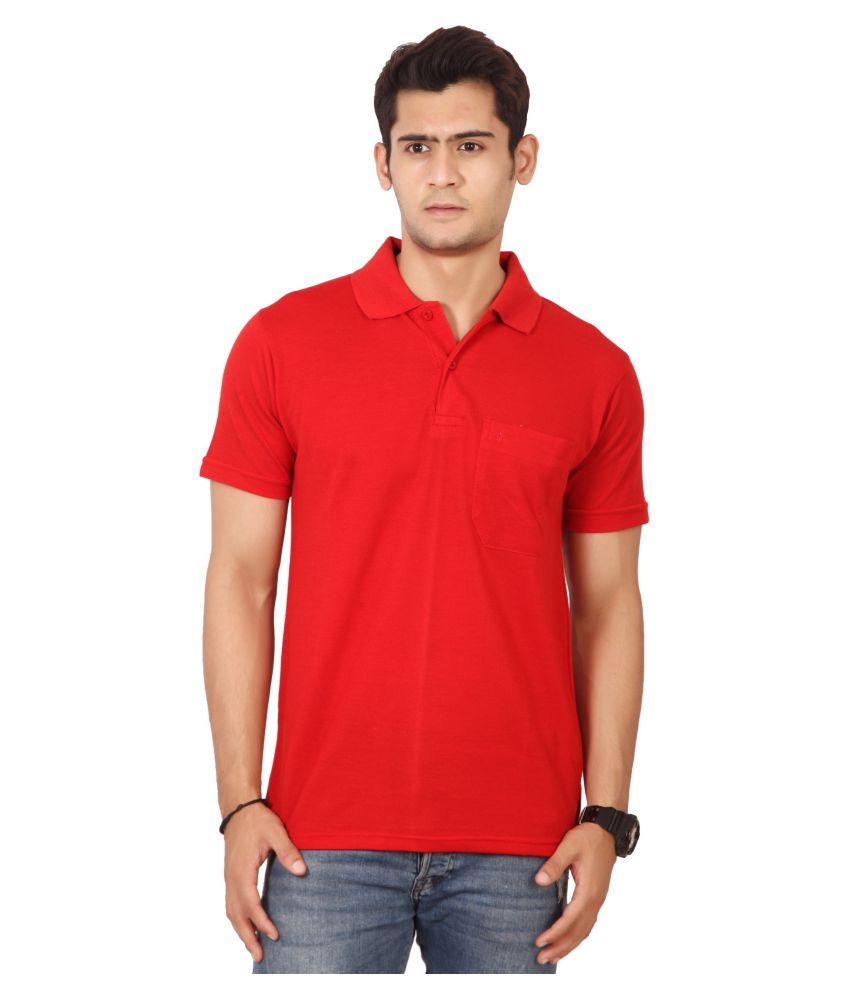     			Awack Red Half Sleeve T-Shirt