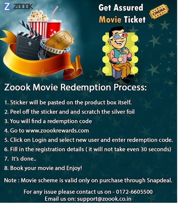 Free Movie ticket with Zoook Glow Glovebox/ Dashboard