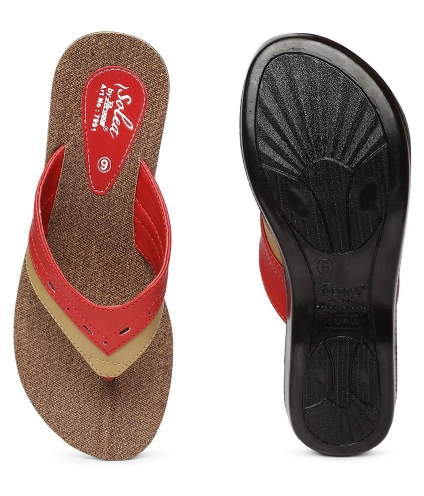 paragon red and black slippers