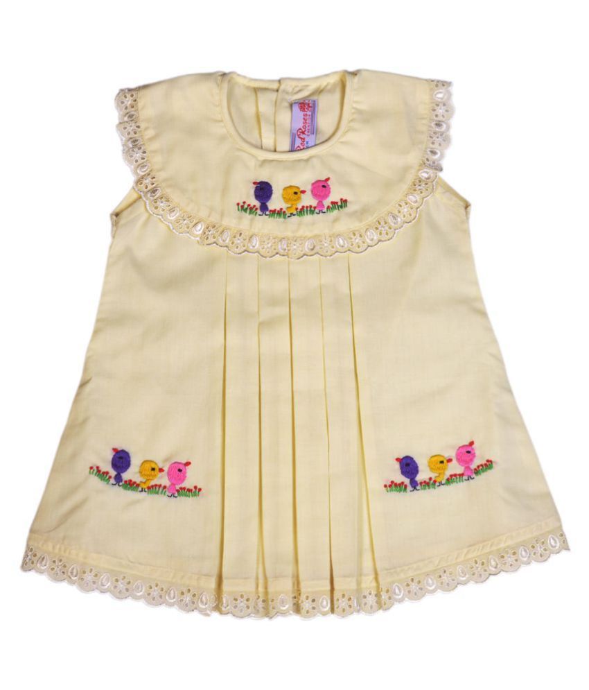 red and yellow frock
