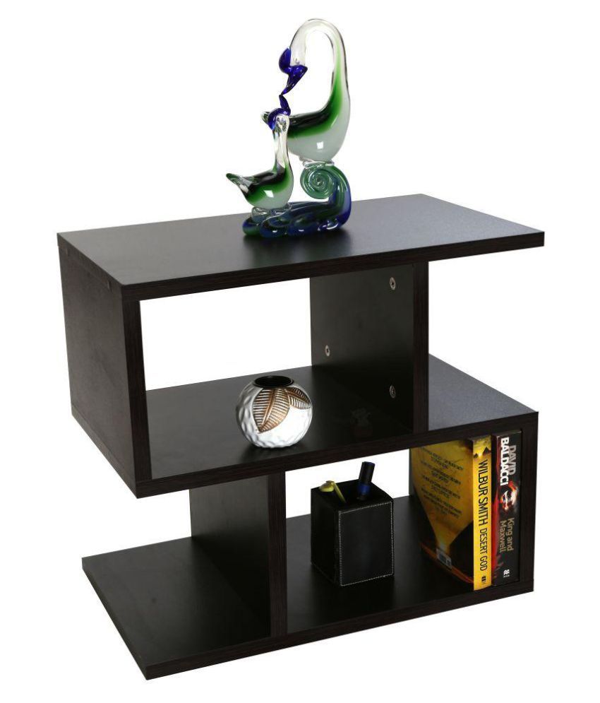 Dinora Tv Unit Bed Side Table Engineered Wood Classic Design Color Brown