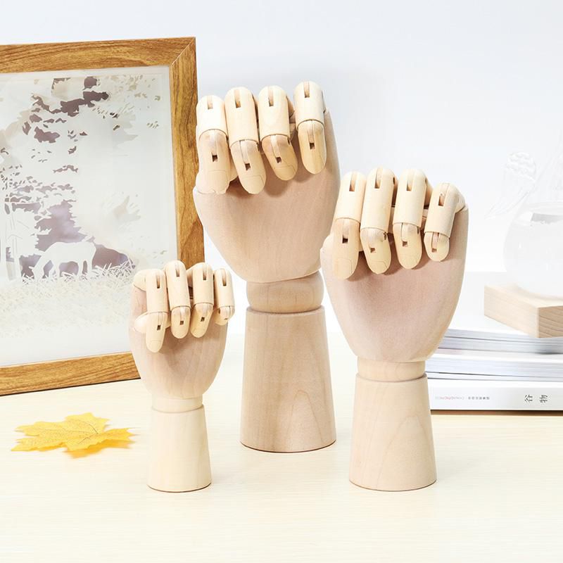 Wooden Artist Articulated Right Hand Art Model SKETCH Flexible Decoration 