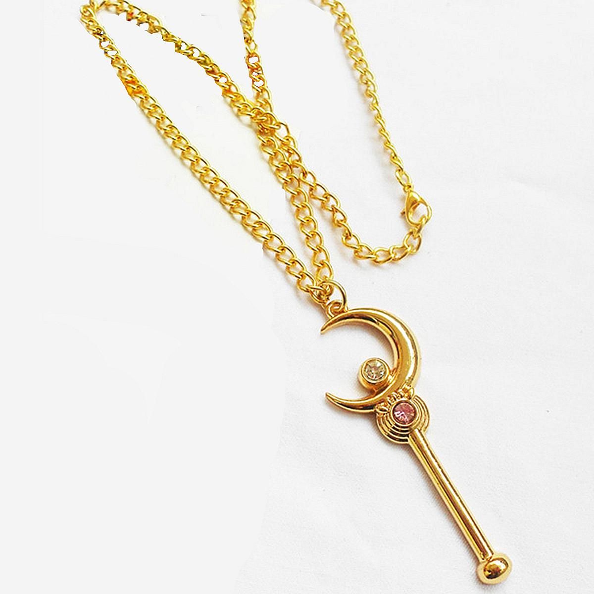 Sailor Moon Tsukino Usagi Golden Moon Stick Wand Cosplay Pendant Necklace  Anime: Buy Sailor Moon Tsukino Usagi Golden Moon Stick Wand Cosplay Pendant  Necklace Anime Online in India on Snapdeal
