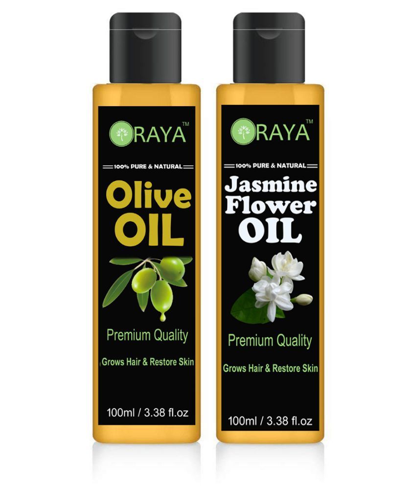     			ORAYA 100% Pure & Natural Extra Light Olive Oil & Jasmine Oil- 200 ml Pack of 2