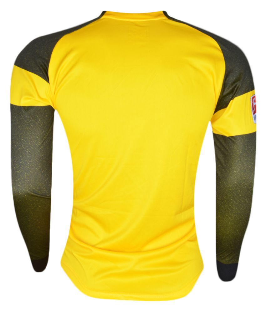 Borussia Dortmund Football Team Yellow Color Dry Fit Long Sleeve ...